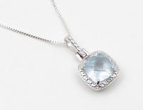Aquamarine and Diamond Necklace 202//156